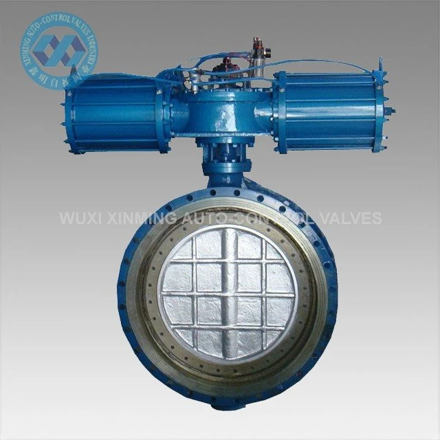 pneumatic triple eccentric butterfly valve