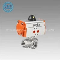 Hochwertiger Edelstahl Pneumatic Drei-Wege-Kugelventil