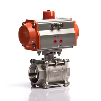 Hochwertiges pneumatisches Gewindekugelventil mit Vierteldrehbücher für die automatisierte Durchflussregelung