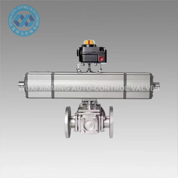 Pneumatischer Aktuator mit drei Positionen für eine präzise Durchflussregulation